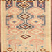 Square Contemporary Brown Southwestern Rug, con2019