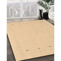 Contemporary Yellow Solid Rug, con2020