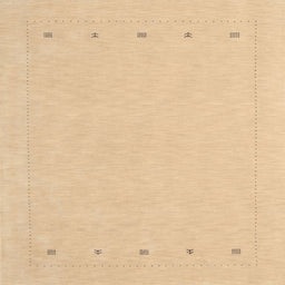 Square Contemporary Yellow Solid Rug, con2020