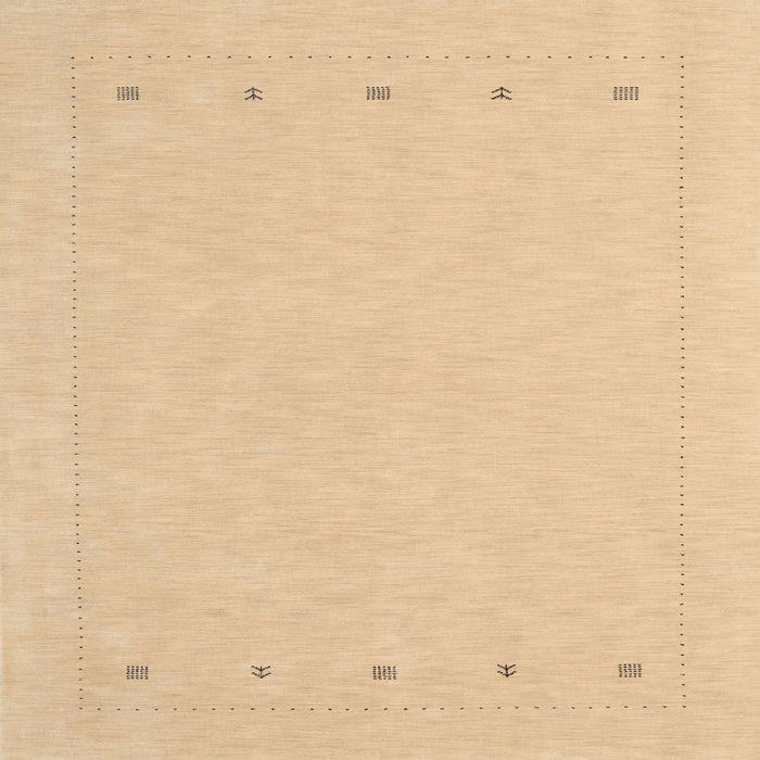 Square Contemporary Yellow Solid Rug, con2020