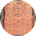 Sideview of Contemporary Sand Brown Oriental Rug, con2022