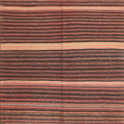 Sideview of Machine Washable Contemporary Sunrise Orange Rug, wshcon2023