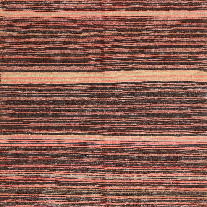 Square Contemporary Sunrise Orange Oriental Rug, con2023