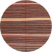 Sideview of Contemporary Sunrise Orange Oriental Rug, con2023