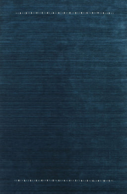 Machine Washable Contemporary Deep-Sea Blue Rug, wshcon2025