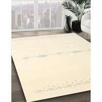 Contemporary Vanilla Gold Solid Rug, con2029