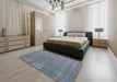 Machine Washable Contemporary Light Slate Gray Rug in a Bedroom, wshcon2030