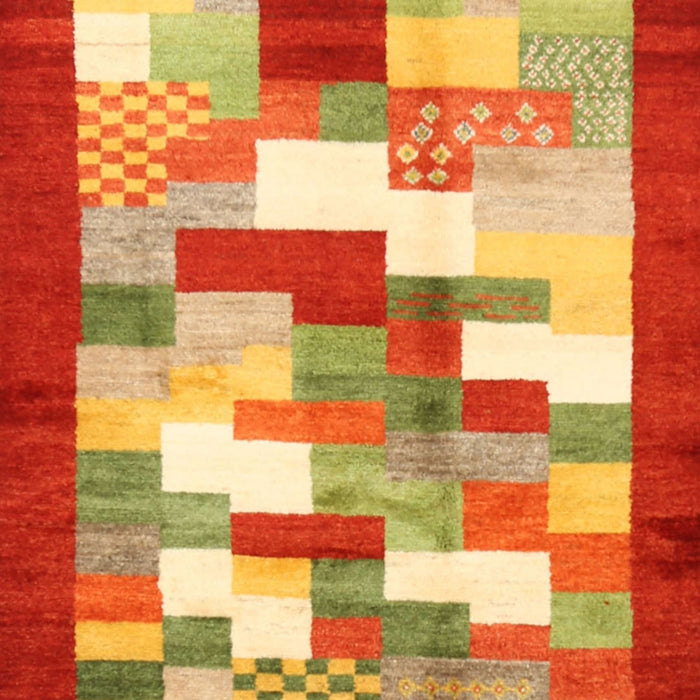 Contemporary Neon Red Modern Rug, con2031