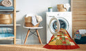 Machine Washable Contemporary Neon Red Rug in a Washing Machine, wshcon2031