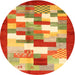 Sideview of Contemporary Neon Red Modern Rug, con2031