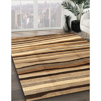 Contemporary Saddle Brown Modern Rug, con2032