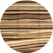 Sideview of Contemporary Saddle Brown Modern Rug, con2032