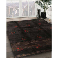 Contemporary Charcoal Black Modern Rug, con2033