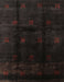 Contemporary Charcoal Black Modern Rug, con2033