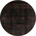 Sideview of Contemporary Charcoal Black Modern Rug, con2033