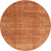 Sideview of Contemporary Orange Red Modern Rug, con2034