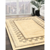 Contemporary Sandy Brown Solid Rug, con2035