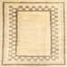 Square Contemporary Sandy Brown Solid Rug, con2035