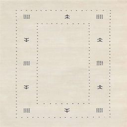 Square Contemporary Desert Sand Beige Solid Rug, con2037