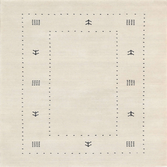 Square Contemporary Wheat Beige Solid Rug, con2038