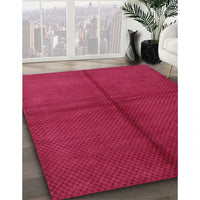 Contemporary Crimson Red Modern Rug, con2040