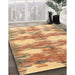 Contemporary Chocolate Brown Modern Rug in Family Room, con2042