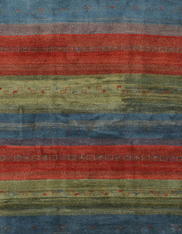 Contemporary Brown Red Modern Rug, con2043