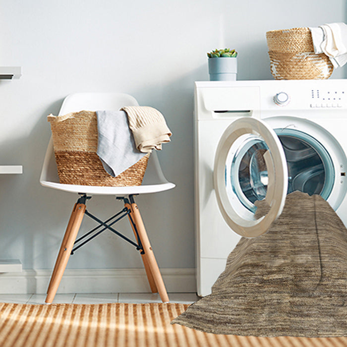 Machine Washable Contemporary Brown Rug in a Washing Machine, wshcon2044