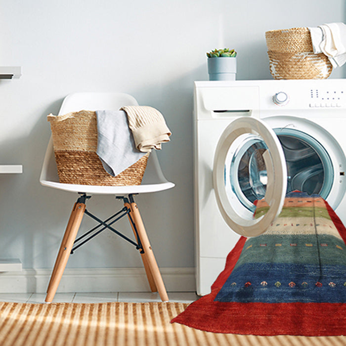 Machine Washable Contemporary Brown Rug in a Washing Machine, wshcon2045