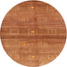 Sideview of Contemporary Orange Red Modern Rug, con2047