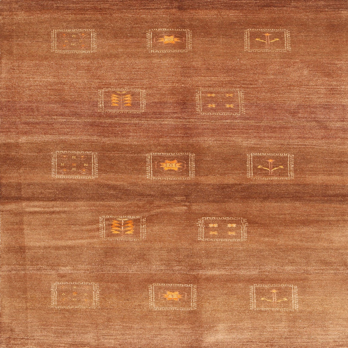 Sideview of Machine Washable Contemporary Orange Red Rug, wshcon2047