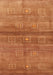 Contemporary Orange Red Modern Rug, con2047