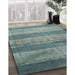 Contemporary Green Modern Rug in Family Room, con2048