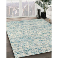 Contemporary Dark White Beige Modern Rug, con2051