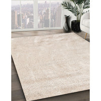 Contemporary Tan Brown Solid Rug, con2054