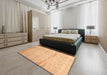 Machine Washable Contemporary Orange Rug in a Bedroom, wshcon2057