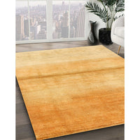 Contemporary Dark Orange Modern Rug, con2058