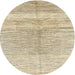 Sideview of Contemporary Dark Almond Brown Modern Rug, con2059