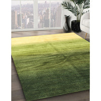 Contemporary Yellow Green Modern Rug, con2060