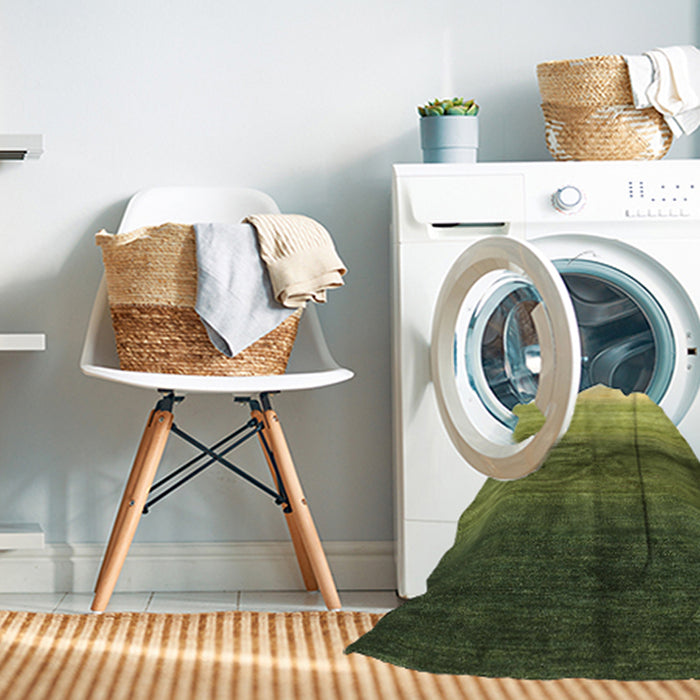 Machine Washable Contemporary Yellow Green Rug in a Washing Machine, wshcon2060