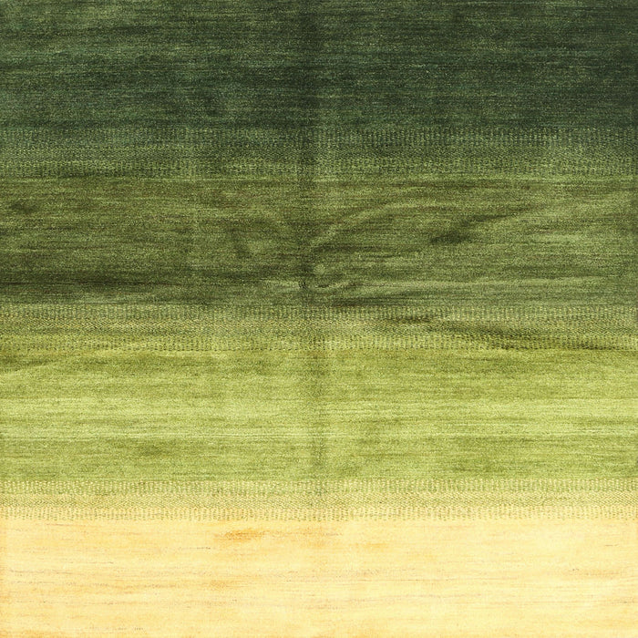 Sideview of Machine Washable Contemporary Yellow Green Rug, wshcon2060