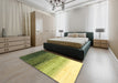 Machine Washable Contemporary Yellow Green Rug in a Bedroom, wshcon2060