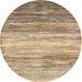 Sideview of Contemporary Dark Gold Brown Modern Rug, con2062