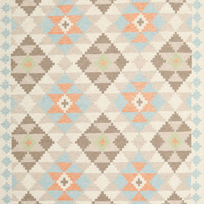 Contemporary Tan Brown Gold Southwestern Rug, con2063