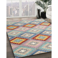 Contemporary Tan Brown Southwestern Rug, con2064