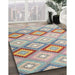 Contemporary Tan Brown Southwestern Rug in Family Room, con2064