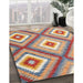 Contemporary Cherry Red Southwestern Rug in Family Room, con2065