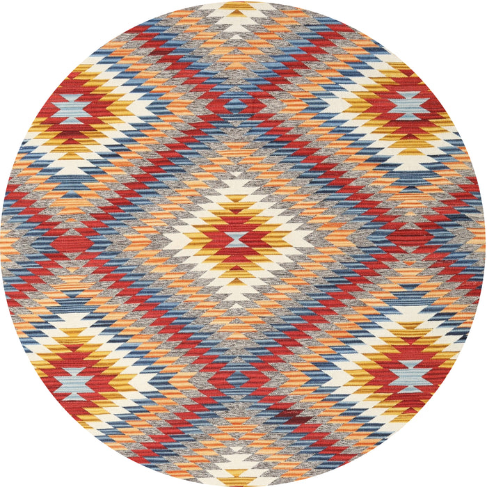 Sideview of Contemporary Cherry Red Southwestern Rug, con2065