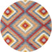 Sideview of Contemporary Cherry Red Southwestern Rug, con2065