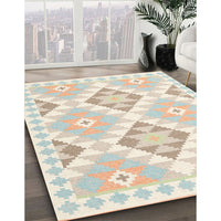 Contemporary Tan Brown Southwestern Rug, con2066